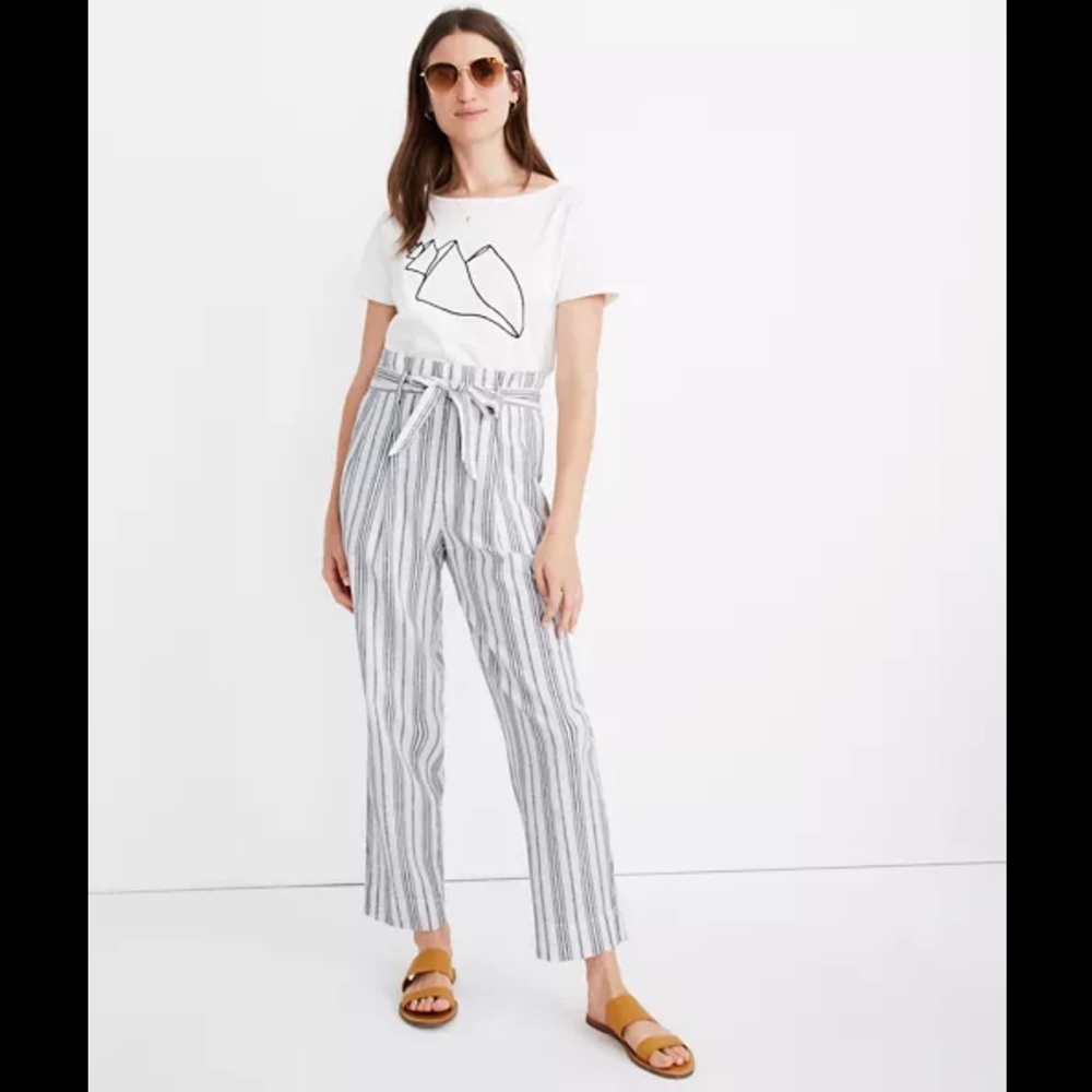 Madewell Linen-Cotton Paperbag Pants